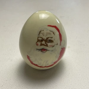 Peso de papel de huevo de Papá Noel de cerámica - Imagen 1 de 4