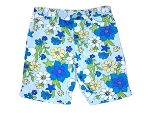 Girls GYMBOREE blue tropical cotton shorts 6 fish Sea Splash Splish ocean flower - Picture 1 of 4