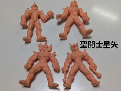 Saint Seiya Eraser Figure Set of 4 Unicorn Jabu Wolf Natch Cygnus Hyoga Used - Image 1 of 2