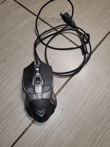LED Gaming Mouse Model MU21007 USB Wired Black/Gray TESTED used - Picture 1 of 4