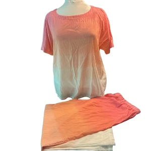 JM Collection Hosenanzug mit weitem Bein Übergröße Gr. XL Ombré Cruise Wear - Bild 1 von 5