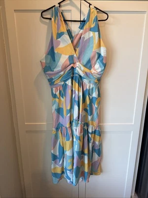 eShakti - Women’s Dress - 1X-18W - Geometric Dress - Multicolor - Excellent Cond - Image 1 of 4