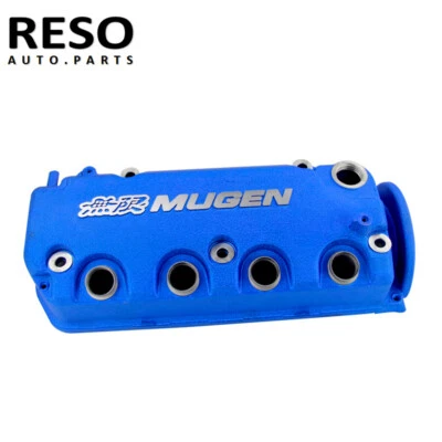 Blue Mugen Styl Racing Engine Valve Cover For Honda Civic D16 VTEC D16Y8 D16Y7 - Image 1 of 4