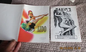 Ancienne Couverture Menu Cabaret le Lido Dos Couverture Maxim's Genève A SAUVER - Picture 1 of 2