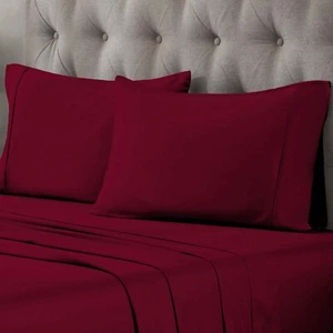Juego de 2 fundas de almohada lisas de 400 hilos de mezcla de algodón egipcio - Imagen 1 de 83