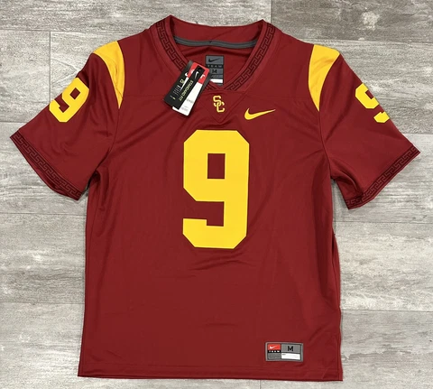 NEW Nike Dri-Fit USC Trojans # 9 Jersey Mens Size M 100% Authentic AO9908-601 Cover