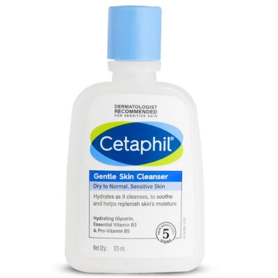 Limpiador facial de piel suave Cetaphil para piel seca a normal, sensible -125 ml Foto 1 de 4