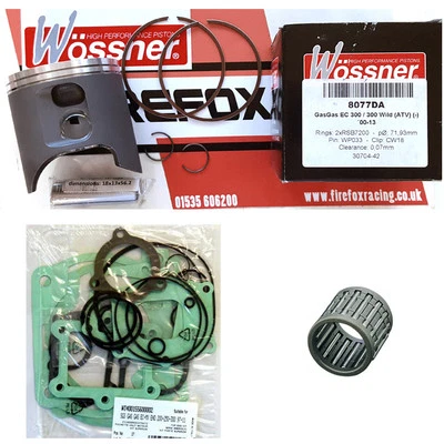 GasGas Gas Gas EC300 EC 300 2000 - 2015 72mm BORE Wossner Top End Rebuild Kit - Image 1 of 2