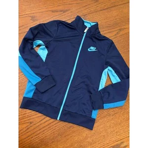 Nike Blue Zip Up Track Jacket Size Kids 6-7 - Picture 1 of 6