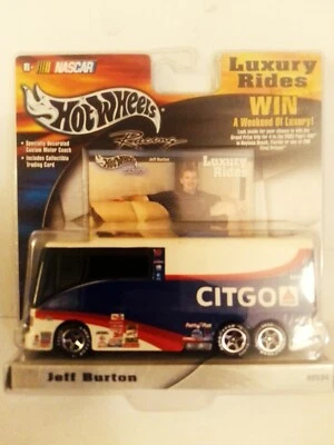 Hot Wheels 2003 Luxury Rides NASCAR Motorhome Jeff Burton Citgo Motorcoach MOC - Image 1 of 2