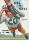 Vintage 1954 Florida Vs Miami Football Gameday Program, Florida Field