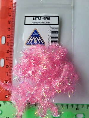 ESTAZ 15mm Chenille "Opal Fl. Rosa " dar flash extra Foto 1 de 2