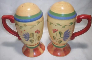 Pfaltzgraff NAPOLI: 2 Stovetop Range Salt & Pepper Shakers w. Stoppers: EXC: NR - Picture 1 of 4