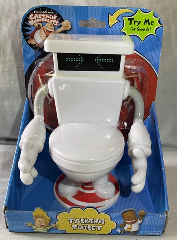 Captain Underpants Talking Toilet w/Sound Effects 2017 Dreamwork W/Box Free Ship Cover