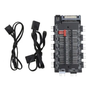 PWM & RGB LED Controller PC Fan Hub 10 Ports 12V 4pin/3 Pin Cooling & 5V 3Pin - Picture 1 of 8