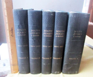 5Vols,SOUTH JERSEY,A HISTORY,1924,Editor-in-Chief Alfred M. Heston,Illustrated - Picture 1 of 8
