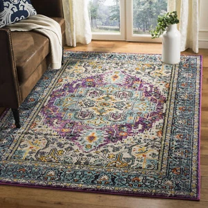 Safavieh Classic Texture Violet / Light Blue Vintage Area Rug MNC251L - Picture 1 of 12