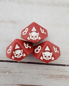 3 dados de repuesto de la Horda Roja para juego de miniaturas de World of Warcraft - Imagen 1 de 1