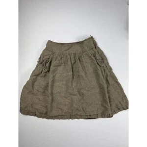 Cynthia Steffe Linen A-Line Skirt with Pocket Detail Casual Midi Size 4 linen - Picture 1 of 6