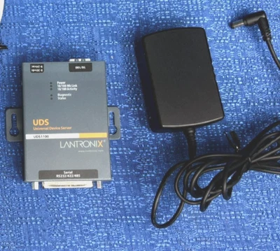 Lantronix UDS1100 Device Server w/ AC , Ethernet to Serial RS232 / RS422/ RS485 - Image 1 of 4