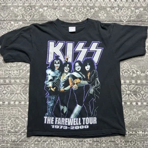 Vintage KISS The Farewell Tour 1973-2000 Large Black Single Stitch T-shirt - Picture 1 of 9