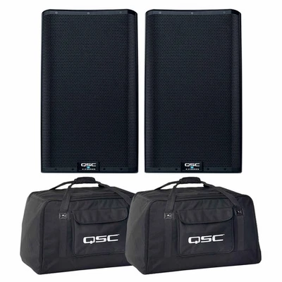 QSC K12.2 K2 Series 2Way 2000W 12" Powered Active Speakers Pair w Totes K12 - Image 1 of 4