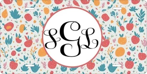 Fruits Custom Monogram License Plate Car Motorcycle Bike Key Chain - Picture 1 of 4