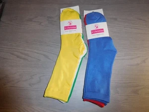 S. Christina Fancy designer socks Multicolor    ( 2 Pack)    Size 9-11 - Picture 1 of 2