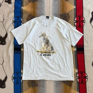 Vintage 90s Coyote Animal Nature T-Shirt Size XL Made In USA Single Stitch - Picture 1 of 7