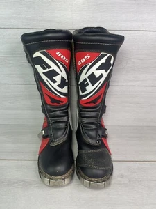 Fly Racing 805 Motorcross Off Road Racing Boots Mens S 10 Grey, Red, Black&Brown - Picture 1 of 20