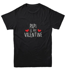 Papi Is My Valentine - Valentine's Day Love Heart Youth T-Shirt - Picture 1 of 20
