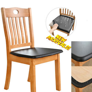 Waterproof PU Leather Dining Chair Covers Kitchen Stretch Seat Slip Protector UK