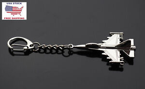 Fighter Jet F16 Metal Military Air Force Plane Keychain Clip On Cool Gift