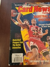 Baseball Card News & Price Guide March 16, 1992  Scottie Pippen on Cover (11x14)