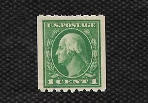 SCOTT 410 1 CENT GEORGE WASHINGTON MINT SINGLE HINGED PERF. 8 1/2 FREE SHIPPING - Picture 1 of 1