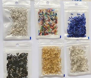 300Pcs Size 2x6mm Twisted Tube Bugles Glass Beads For DIY - Picture 1 of 33