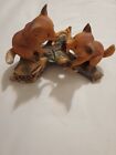Vintage Baby Fox Kits Masterpiece By Homco Figurine Porcelain Bisque