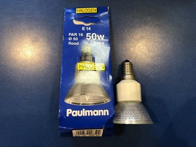 Paulmann Halogen Lamp PAR 16 E14 Flood 240V Ø50 Reflector R50 50W - Image 1 of 4