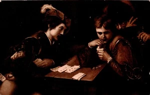 Postcard Michelangelo Painting The Cheat - Picture 1 of 2