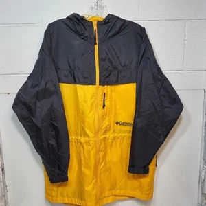 Columbia Jacke Damen mittelgelb & schwarz mit durchgehendem Reißverschluss und Kapuze verpackbar neu ohne Etikett - Bild 1 von 11
