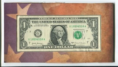 1989 Birthyear Note Coin and Currency Set $1 Unc 1995 Federal Reserve Bank CS - Image 1 of 2