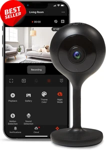 1080P HD Smart Indoor Security Camera,Motion Detection,Night Vision,2-Way Audio - Picture 1 of 10