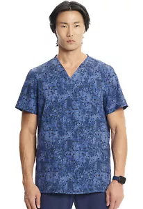 Distressed Geo Cherokee Scrubs Infinity Mens V Neck Top CK920 DISG - Picture 1 of 6