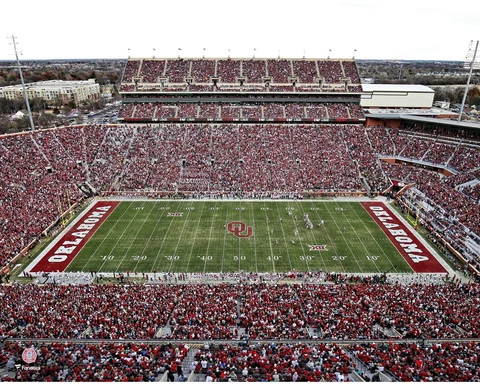 Oklahoma Sooners Unsigned Gaylord Family-Oklahoma Memorial Stadium Photo Cover