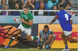 IRELAND & LEINSTER RUGBY UNION: JORDAN LARMOUR SIGNED 6x4 PHOTO+COA **PROOF** - Picture 1 of 2