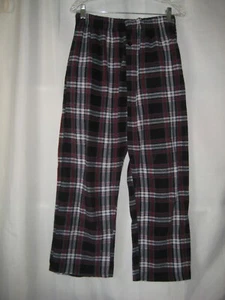 Ropa de dormir Essential 7 prendas carbón rojo a cuadros bolsillos de lana botones mosca grande - Imagen 1 de 6