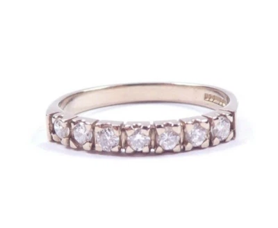 18ct Diamond Eternity Ring 18 Carat Yellow Gold 1992 Hallmark With Certificate - Image 1 of 4
