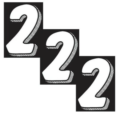 PEGATINAS PARABRISAS DISTRIBUIDOR DE AUTOMÓVILES CALCOMANÍAS DE VINILO GRANDE NÚMERO 3 PAQUETES BLANCO NEGRO Foto 1 de 2