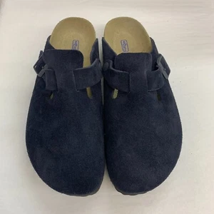 Birkenstock New w/ Box Boston Midnight Suede Leather Soft Footbed Regular - Picture 1 of 5