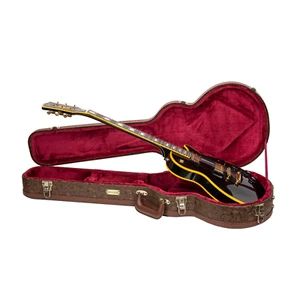 Crossrock Designer Series- Wooden Case for Les Paul Electric Guita-Blossom Brown - Picture 1 of 6